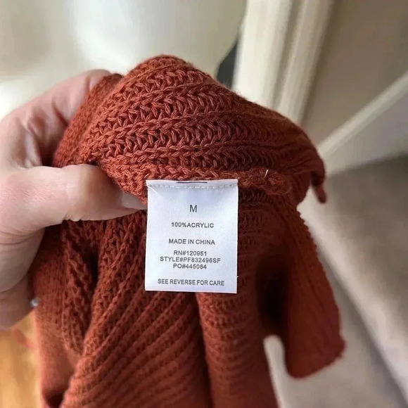 Size M Pinque Jamelya Back Detail burnt orange cardigan - Picture 6 of 6